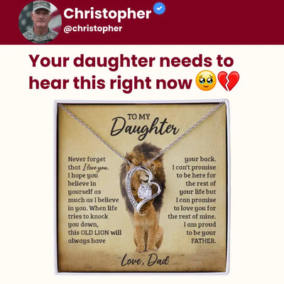 "Never Forget That I Love You" – Necklace for Daughter from Dad