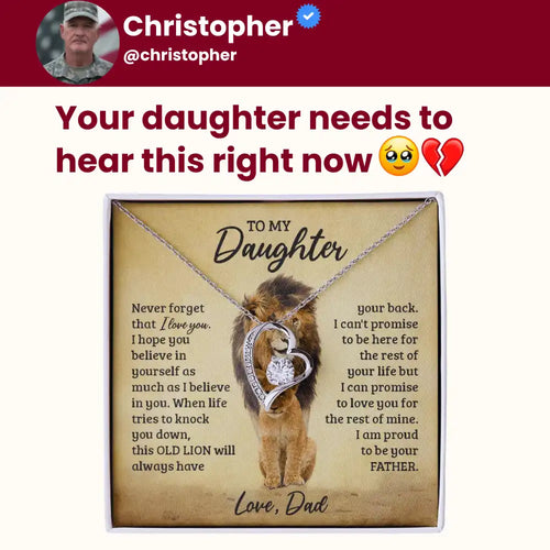 "Never Forget That I Love You" – Necklace for Daughter from Dad