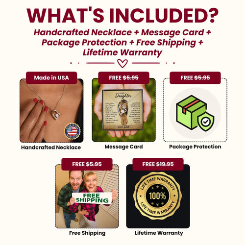 "Never Forget That I Love You" – Necklace for Daughter from Dad