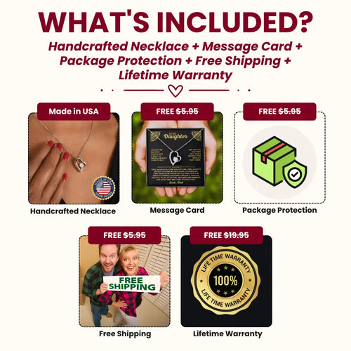 “I May Not Be a Perfect Dad, But I'll Always Protect You" – Necklace for Daughter from Dad