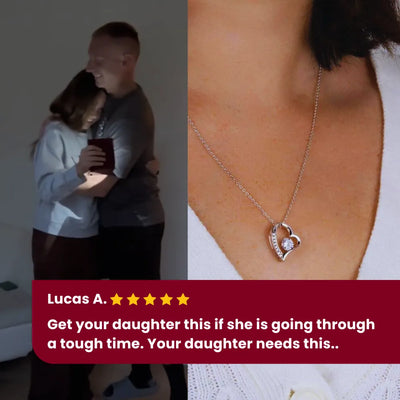 "Never Forget That I Love You" – Necklace for Daughter from Dad