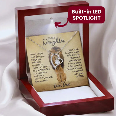 "Never Forget That I Love You" – Necklace for Daughter from Dad