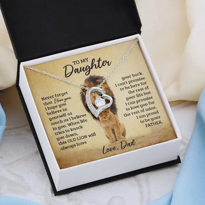 "Never Forget That I Love You" – Necklace for Daughter from Dad