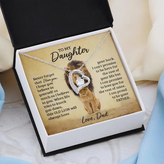 "Never Forget That I Love You" – Necklace for Daughter from Dad